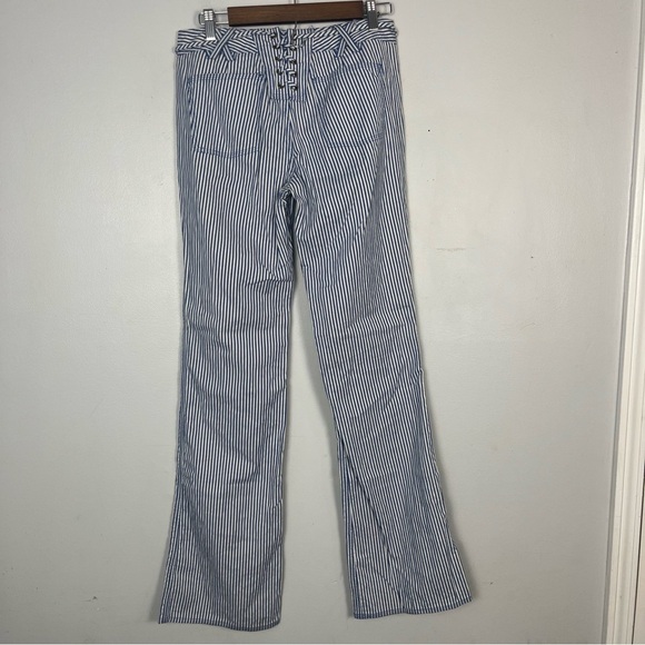 Marc Jacobs Blue striped flare lace up pants READ - Picture 5 of 6